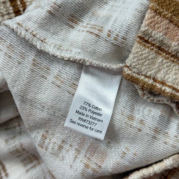 So Striped Baja Hoodie Lace Up Front Kangaroo Pocket Soft Sweatshirt Size S - Picture 5 of 6